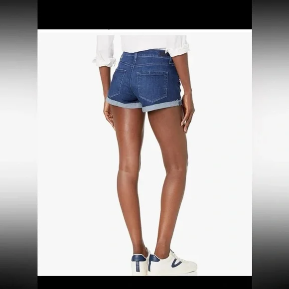 NWT PAIGE Jimmy Jimmy Short Cuffed Dark Wash 
size 28 - Picture 2 of 12